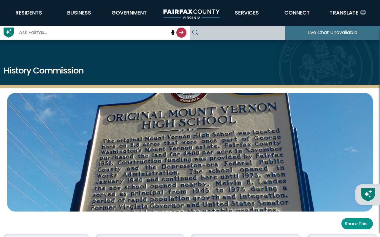 Fairfax city directory History Commission local history source